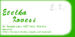 etelka kovesi business card